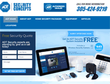 Tablet Screenshot of homesecurityconcepts.com